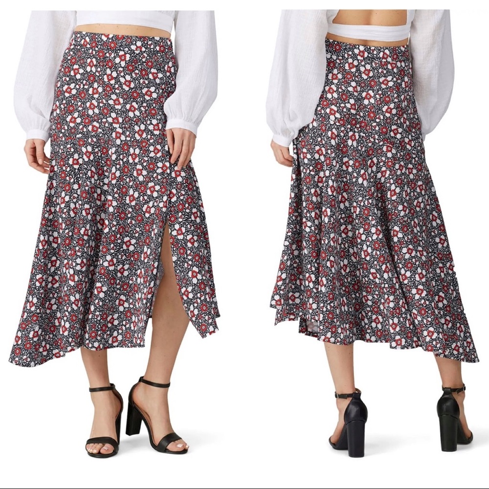 Rebecca Minkoff Reiana Floral Midi Skirt, NWT